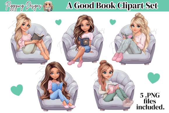 Download Reading Girl Dolly Clipart PNG Bundle - Dolly Collection