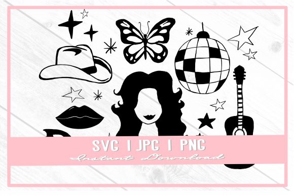Download Retro Dolly Doodles Country Music Star - Dolly Collection