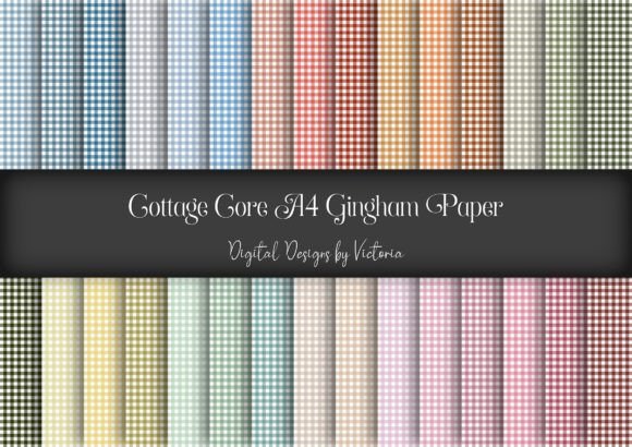 Download Cottage Core Gingham A4 Digital Paper - Premium Resources