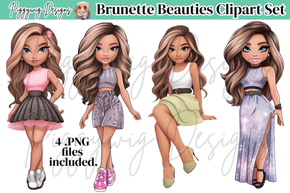 Download Brunette Pretty Dolly Girls Clipart PNG - Dolly Collection