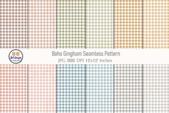 Download Boho Gingham Seamless Pattern Background - Premium Resources